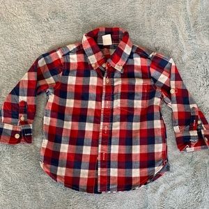 Gap Baby button down multi colored plaid 18-24 mo.